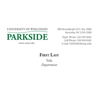 Business Cards: Vertical Wordmark with Fax #